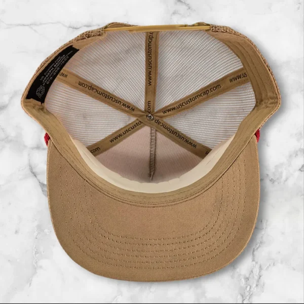 Premium Trucker Mesh Blank Khaki - Image 5
