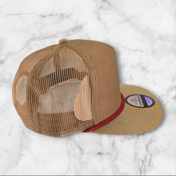 Premium Trucker Mesh Blank Khaki - Image 4